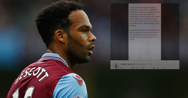 Absolutely nobody is buying Joleon Lescott’s excuse for that ill-advised tweet