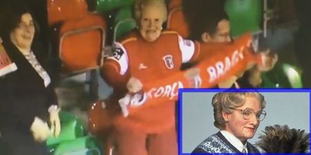 VIDEO: Very rude and lewd granny celebrates goal in a slightly disturbing way