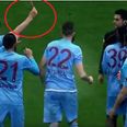 VIDEO: Turkish player fourth man sent off after giving referee the red card