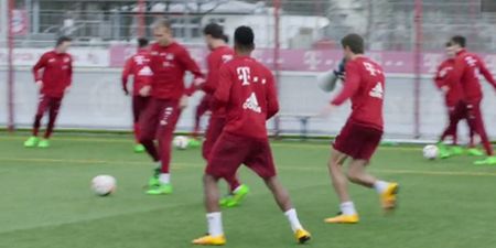VIDEO: Thomas Muller being Thomas Muller, showing up to training with a megaphone