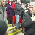 WATCH: NFL star proposes to girlfriend surrounded by screaming Liverpool fans (NSFW)