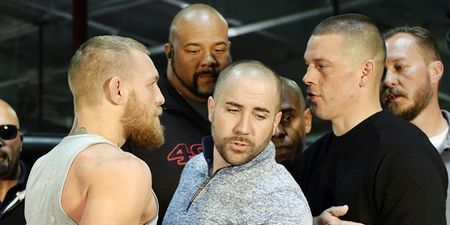 VIDEO: Watch for fireworks as Conor McGregor and Nate Diaz weigh-in for UFC 196