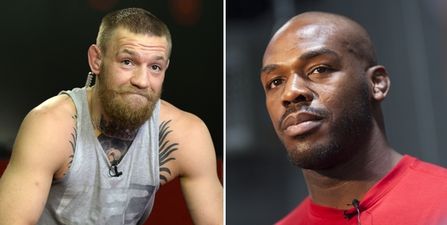 Pic: Jon Jones and Demetrious Johnson react to Conor McGregor’s first UFC defeat