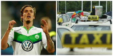 German international footballer left €75,000 in the back of a taxi