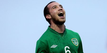 Former Ireland U21 Samir Carruthers has literally p****d two weeks wages away