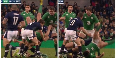 Watch: Jonny Sexton was on the end of a wrestling move against Scotland