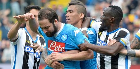 WATCH: Gonzalo Higuain went absolutely ballistic after being sent off for Napoli