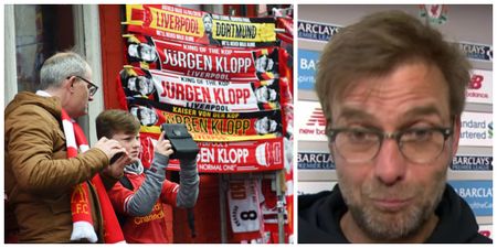 Liverpool fans make huge banner out of Jurgen Klopp post-match interview