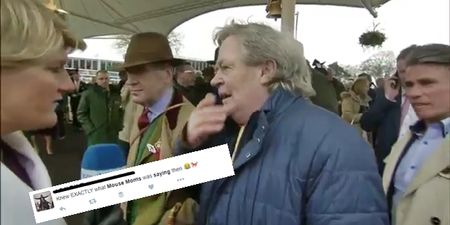 Some English people seemed bemused by Mouse Morris’ Grand National interview