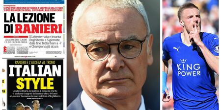 Italy gripped by Leicester City’s fairytale title push as sports papers focus on Ranieri