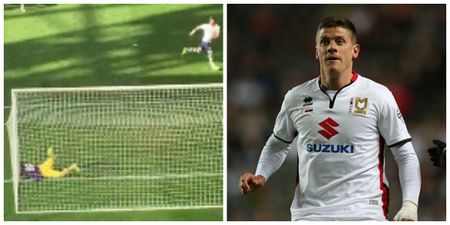 WATCH: MK Dons *striker* saves a penalty in crucial Championship game