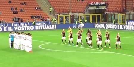 AC Milan performing the Haka before a Serie A match will make you weep for football