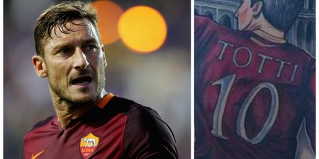 PIC: Francesco Totti meets fan with huge tattoo of him on his back