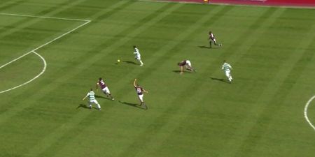 VIDEO: Bafflingly bad defending from Hearts gifts Celtic’s Patrick Roberts utterly avoidable goal