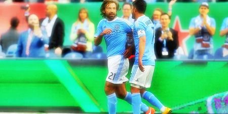 VIDEO: Majestic Andrea Pirlo corner perfectly picks out David Villa who gorgeously volleys home