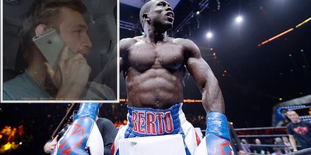 Andre Berto got a congratulatory phonecall from Conor McGregor after knockout on Saturday