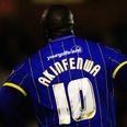 Adebayo Akinfenwa made a classy gesture to a young teammate in what could have been his final game