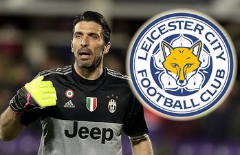 Gianluigi Buffon is absolutely delighted with his gift from Leicester