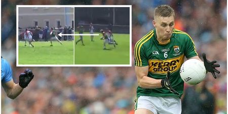VIDEO: Peter Crowley wins the ball on his own ’45, runs pitch, scores an unbelievable goal