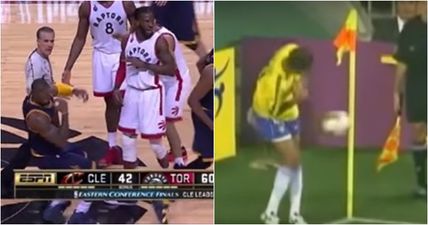 VIDEO: Has LeBron James been taking diving lessons from Rivaldo?