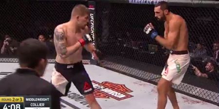 VIDEO: Spinning sh*t aplenty on show as Jake Collier gets the TKO victory in Vegas