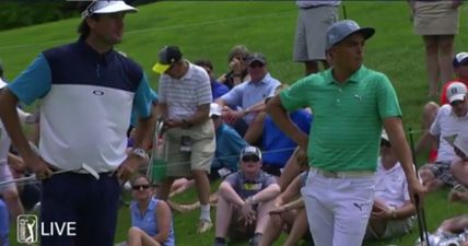 WATCH: Course heckler quickly shuts up as Bubba Watson stands up for Rickie Fowler