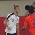 WATCH: Stoke’s Marko Arnautovic seemed to spit at Dutch defender in international friendly