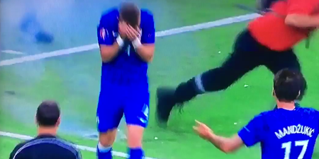 Watch: New footage shows Ivan Perisic came dangerously close to exploding flare