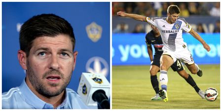 LA Galaxy’s kitman is going to be in a lot of trouble for this Steven Gerrard cock up