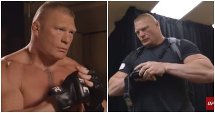 VIDEO: Definitive proof that you really do not want to be punched in the face by Brock Lesnar