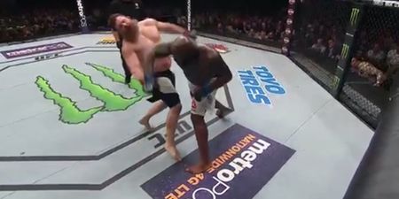 VIDEO: Can somebody please explain to us how Roy Nelson stayed conscious after this right hand?