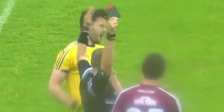 WATCH: Donie Shine did not look one bit happy at being thwacked by the referee today