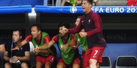 WATCH: Limp or not, there was no way Cristiano Ronaldo wasn’t going to celebrate Eder’s winner