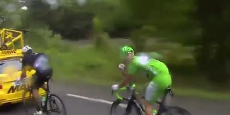 NSFW: Mark Cavendish with a sweary response for Tour de France cameraman with prying eyes