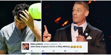 WATCH: WWE star John Cena makes Irish stereotype joke about Shane Lowry and Rory McIlroy