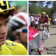 Incredible scenes as Chris Froome abandons bike and runs up a mountain at the Tour de France