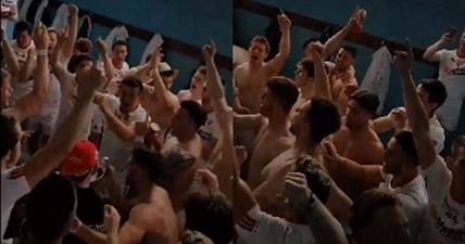 VIDEO: Tyrone players and Mickey Harte going ape shit crazy celebrating in the changing rooms
