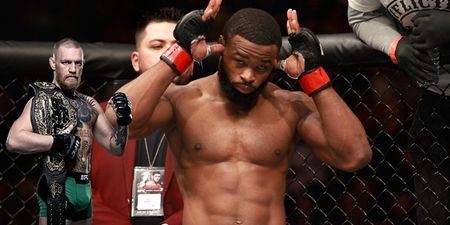 Welterweight challenger Tyron Woodley thinks Conor McGregor ought to be stripped of his title