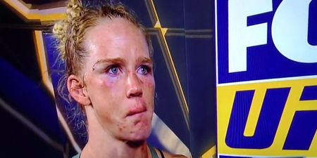 Holly Holm’s backstage interview following her second straight loss is a genuinely tough watch