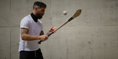 WATCH: Paul Galvin shows off his hurling skills as he launches new fashion collection