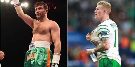 James McClean gets fighting fit for new season as he goes through pad work with Matthew Macklin
