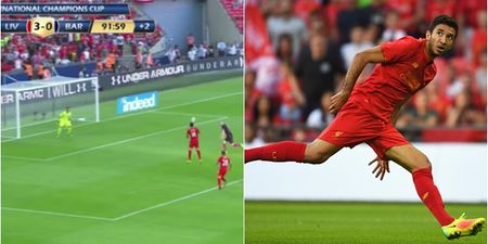 Watch: Liverpool’s Marko Grujic scored a beautiful looping header against Barcelona