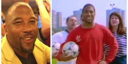 Liverpool legend John Barnes was sound enough to rap for fans on the tube today