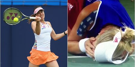 WATCH: Martina Hingis smash ball straight into opponent’s face during Olympic tennis