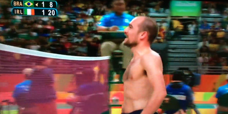 Watch: Ireland’s Scott Evans makes history, celebrates wildly and gets booed by the Rio crowd