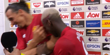 WATCH: Zlatan Ibrahimovic and Paul Pogba’s tomfoolery improved post-match interview exponentially