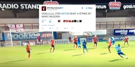 WATCH: Marc Wilson hits a 25-yard bullet on his Bournemouth debut