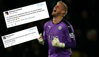 Fantasy football players are furious with Kasper Schmeichel for getting injured