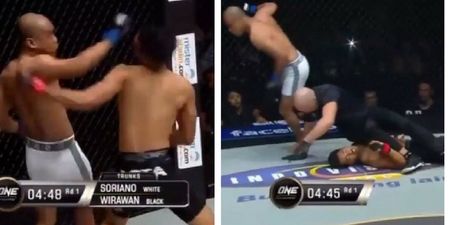 Fighter’s brutal 15-second spinning back fist KO nearly took his opponent’s head off