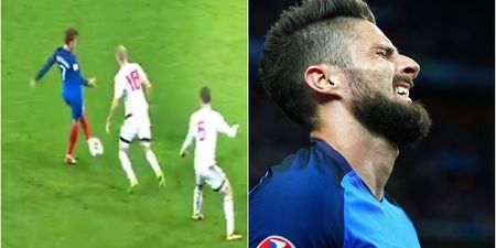 WATCH: Olivier Giroud blazed wide after a sublime Antoine Griezmann backheel and the response was nuclear